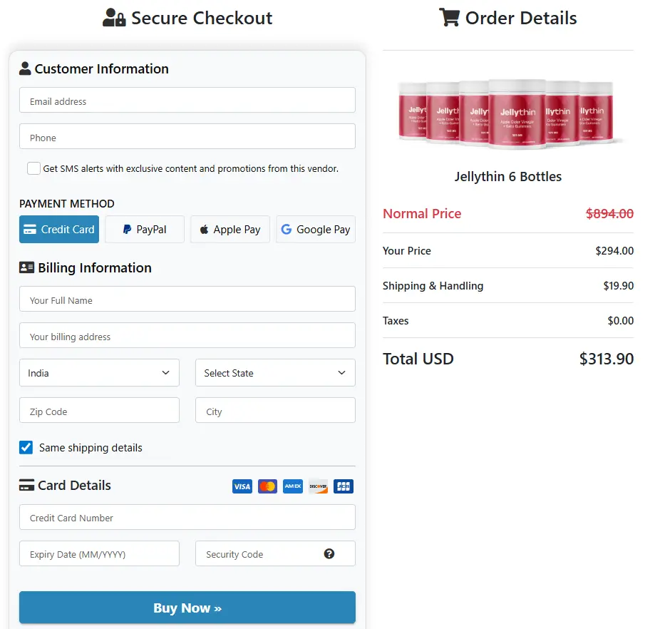 Jelly Thin Secure Checkout